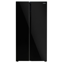 Холодильник side by side Hyundai CS5003F черное стекло (1194225)
