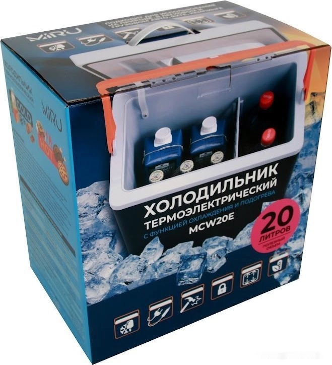 Термоэлектрический автохолодильник Miru MCW20E 20л (черный/серый)