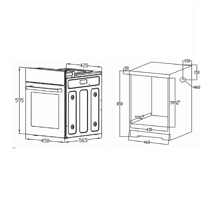 Духовой шкаф Evelux EO 420 PB