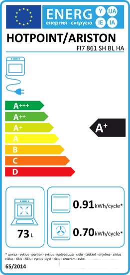 Духовой шкаф Hotpoint-Ariston FI7 861 SH BL HA