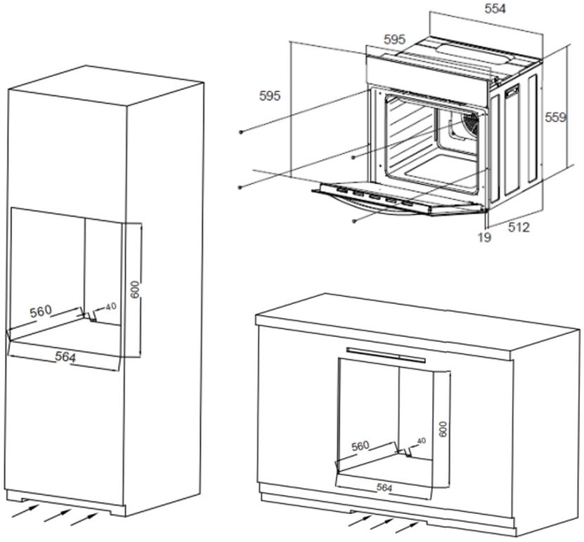 Электрический духовой шкаф Maunfeld EOEC.564TB