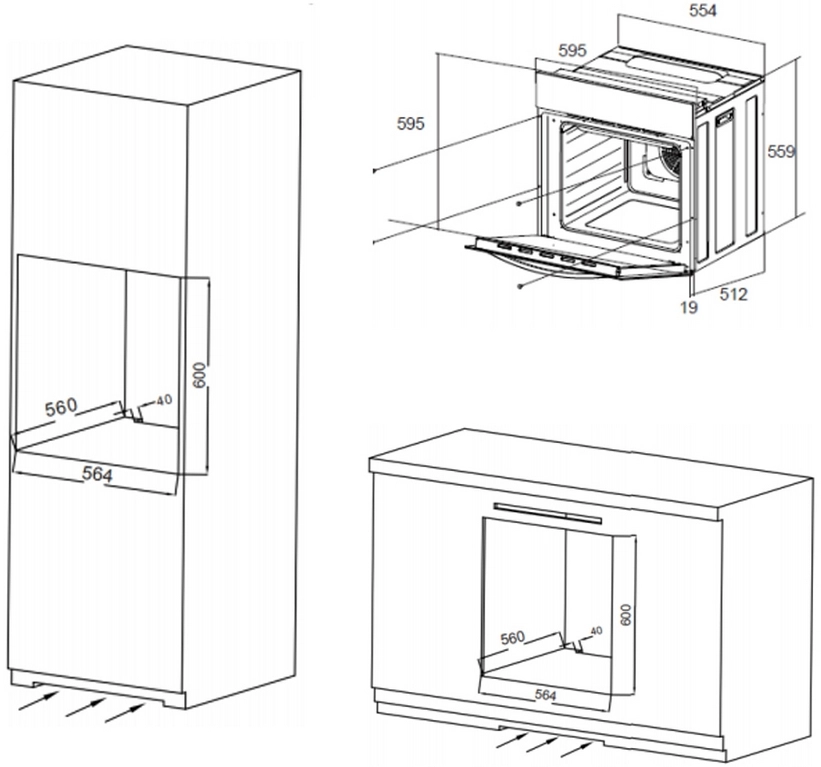 Электрический духовой шкаф Maunfeld EOEC.564W