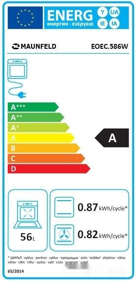 Электрический духовой шкаф Maunfeld EOEC.586W