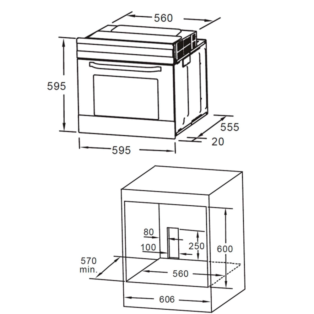 Газовый духовой шкаф Maunfeld MOGM703B2