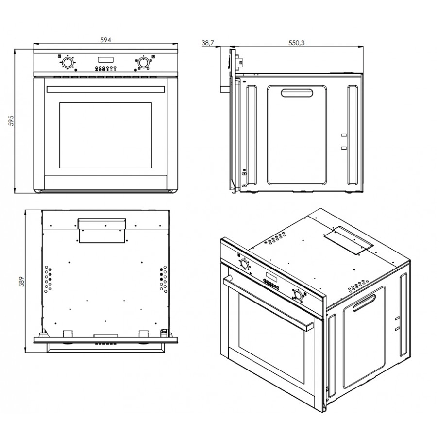 Духовой шкаф ZorG Technology BE11 TT (Inox)