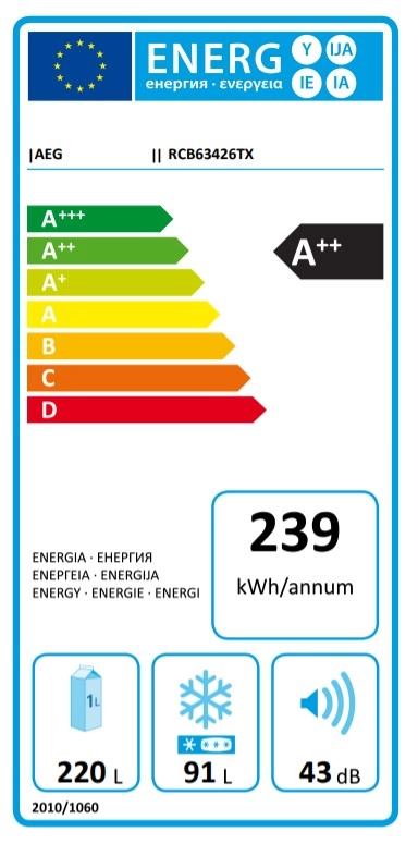 Холодильник AEG RCB63426TX