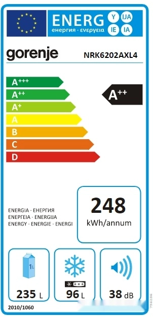 Холодильник Gorenje NRK6202AXL4