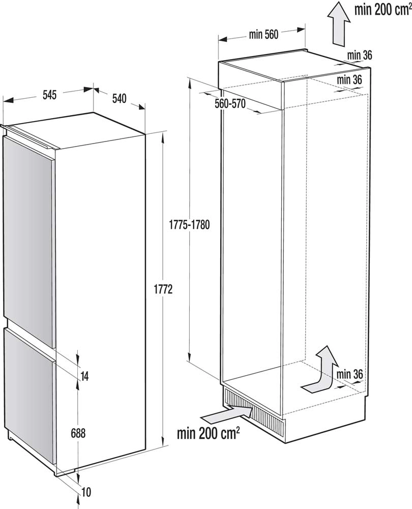 Холодильник Gorenje NRKI 2181 E1