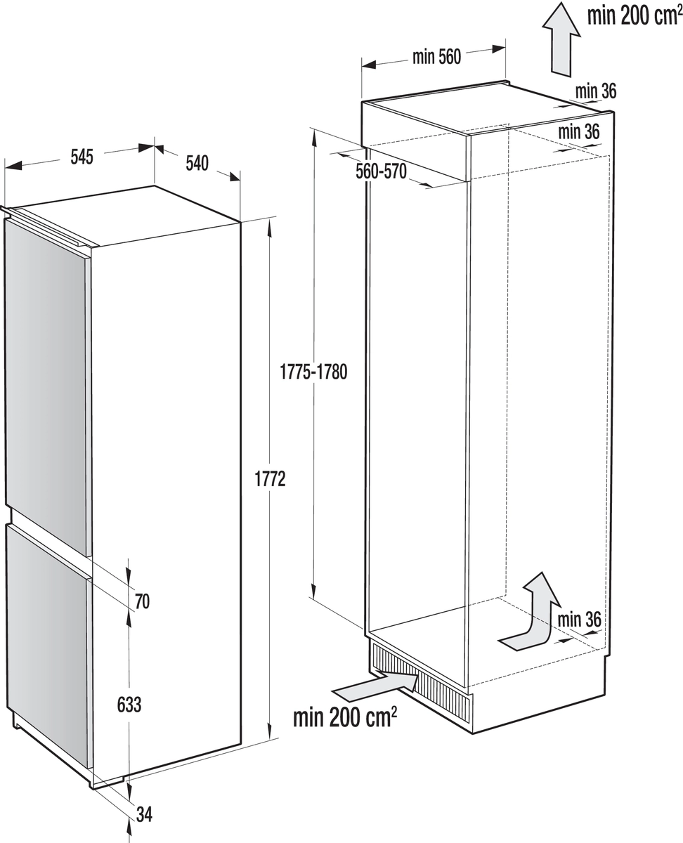 Встраиваемый холодильник Gorenje NRKI418FA0