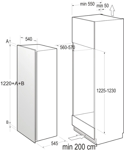 Однокамерный холодильник Gorenje RBI 5121 CW