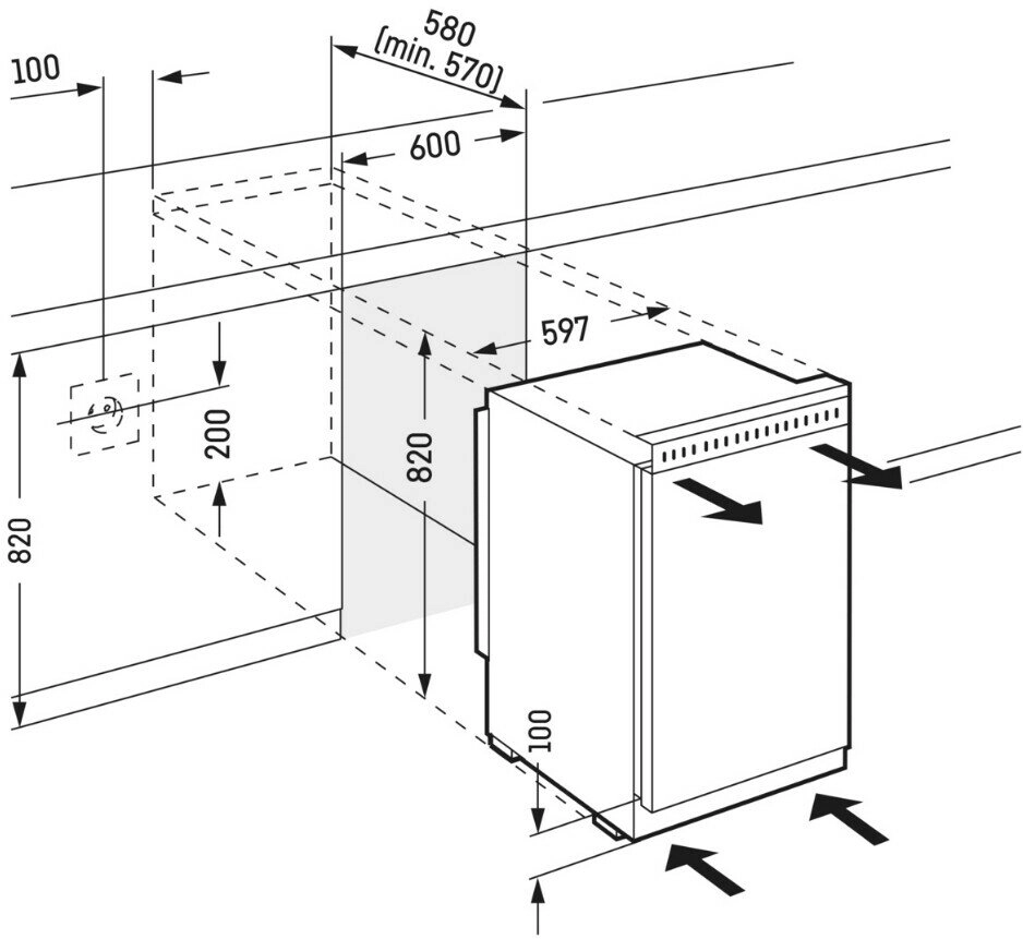 Встраиваемый холодильник Liebherr UK 1524 Comfort