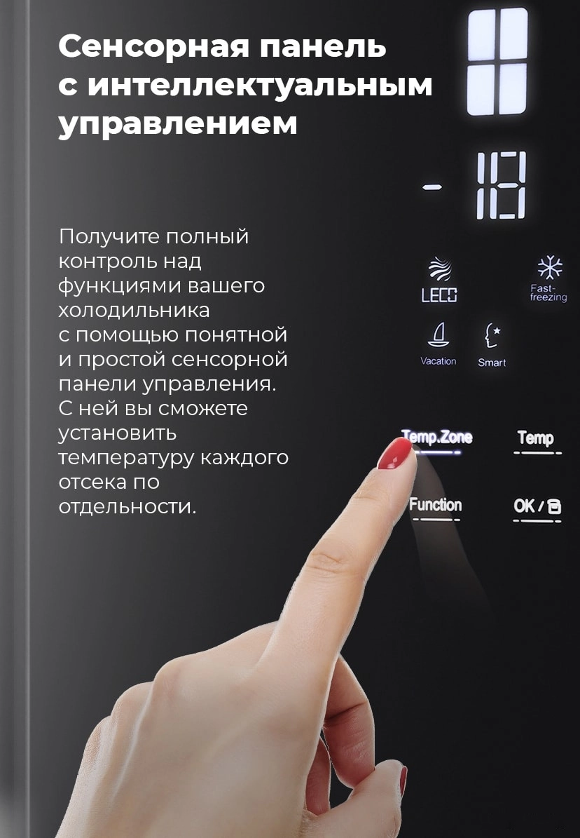 Четырёхдверный холодильник Maunfeld MFF182NFSB