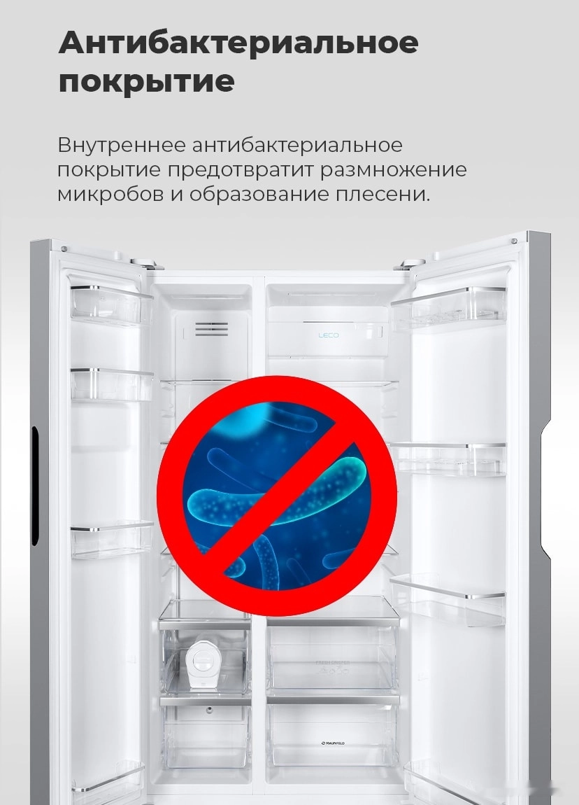 Четырёхдверный холодильник Maunfeld MFF182NFSB