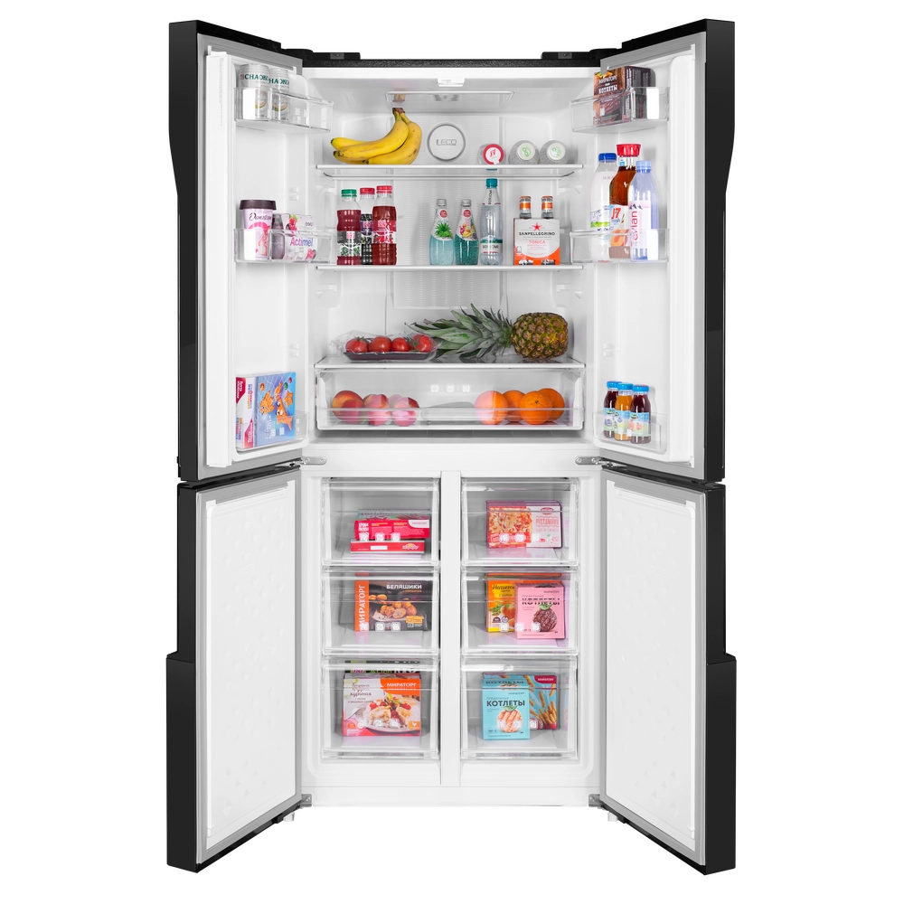 Четырёхдверный холодильник Maunfeld MFF182NFSBE
