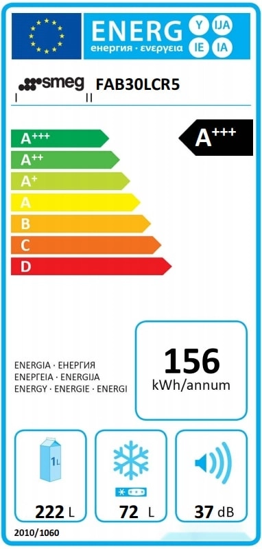 Холодильник Smeg FAB30LCR5