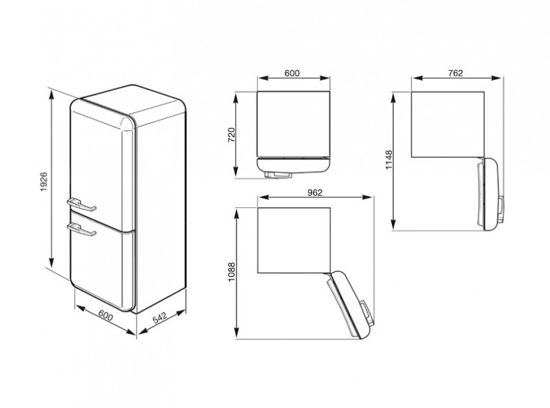 Холодильник Smeg FAB32RBN1