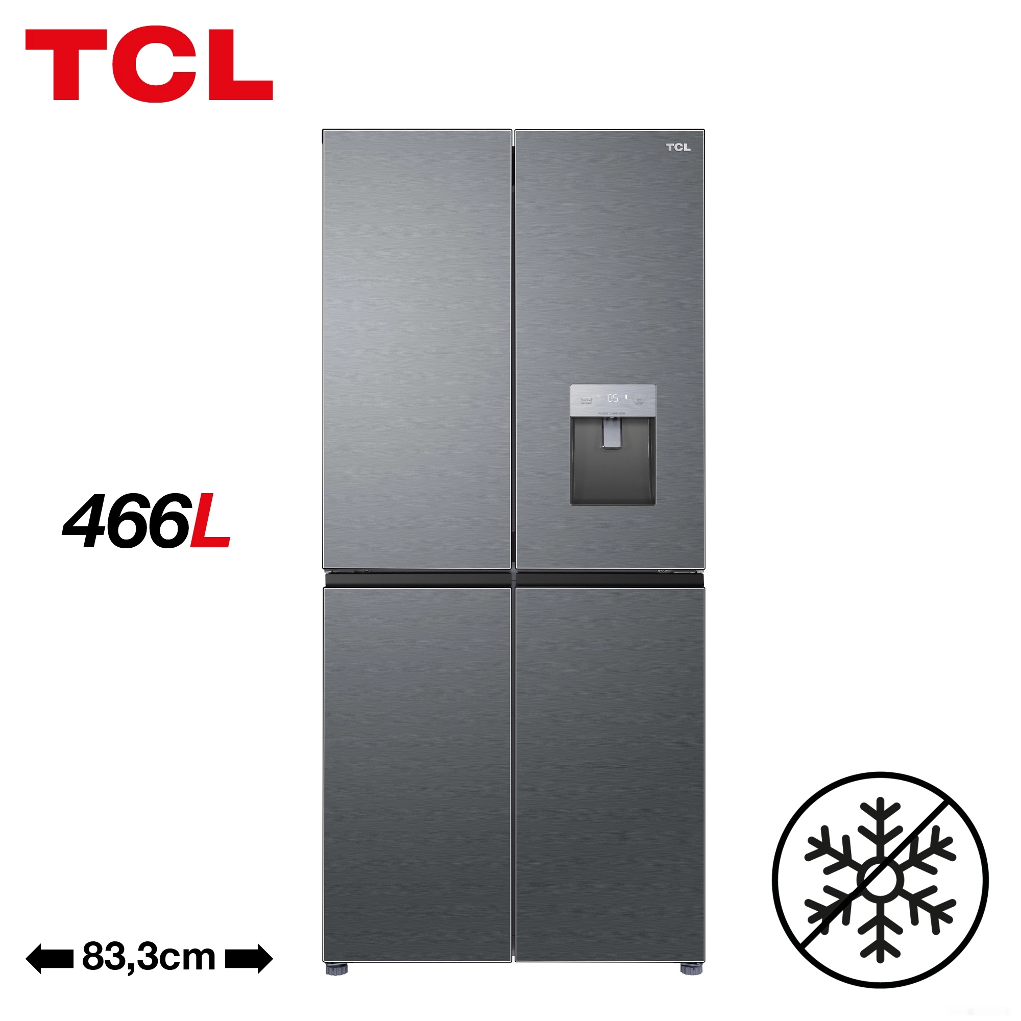 Четырёхдверный холодильник TCL RP466CXF0LV