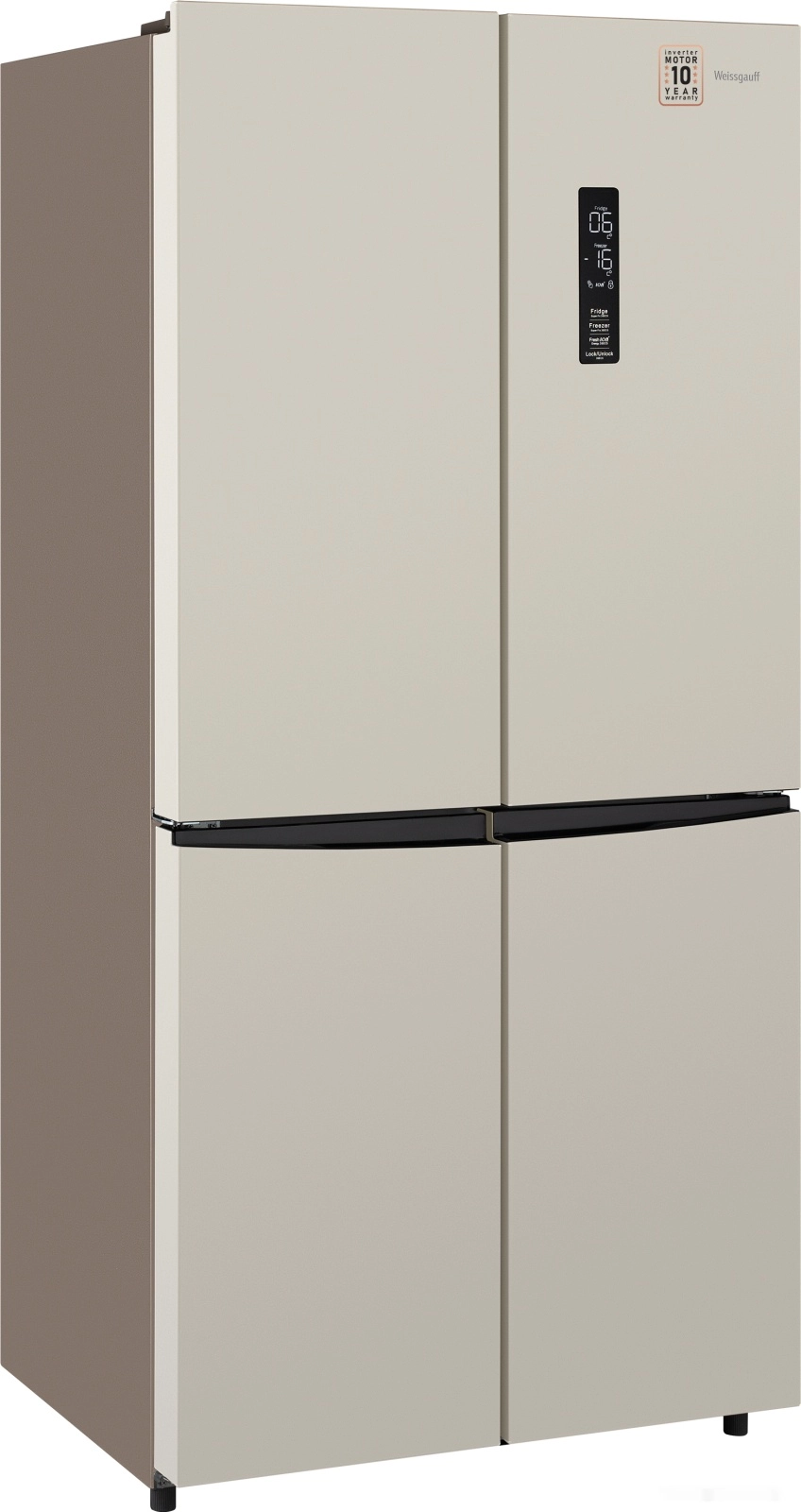 Четырёхдверный холодильник Weissgauff WCD 470 Be NoFrost Inverter