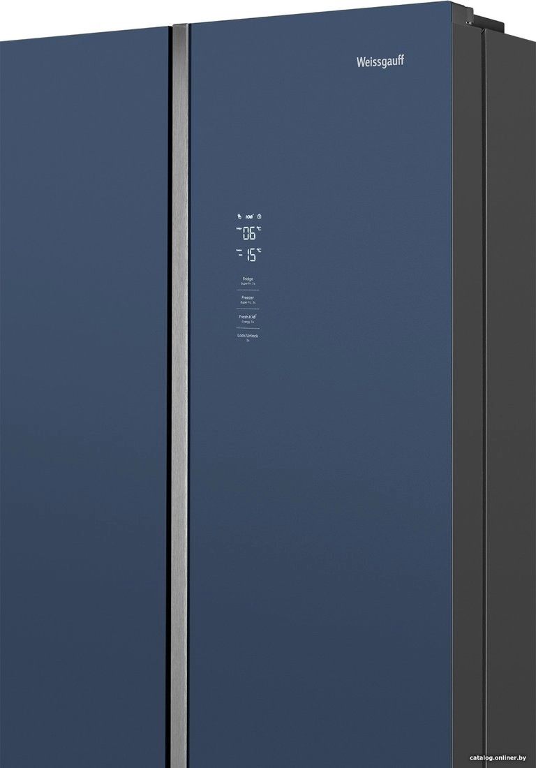 Холодильник side by side Weissgauff WCD 590 Nofrost Inverter Premium Biofresh Blue Glass