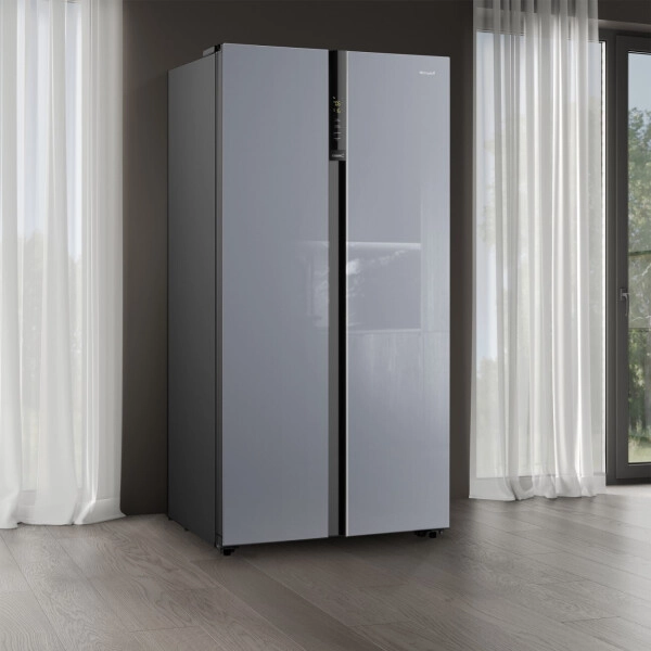 Холодильник side by side Weissgauff WSBS 600 NoFrost Inverter Dark Grey Glass