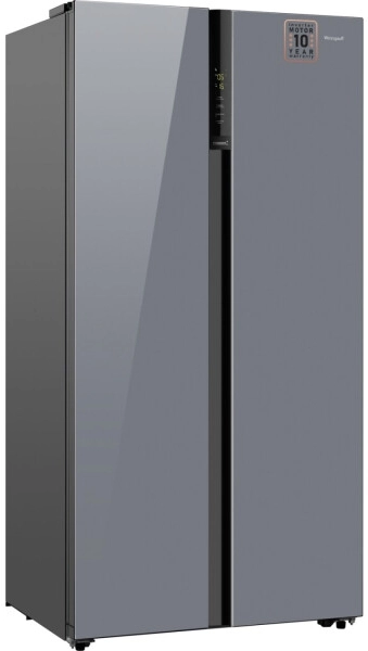 Холодильник side by side Weissgauff WSBS 600 NoFrost Inverter Dark Grey Glass