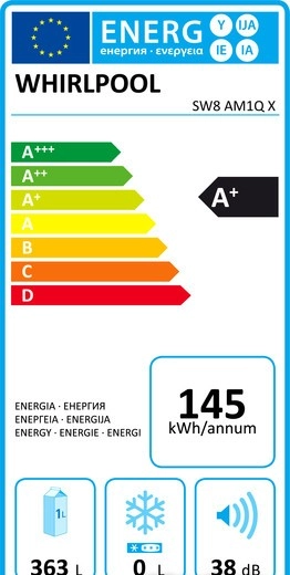 Однокамерный холодильник Whirlpool SW8 AM1Q X