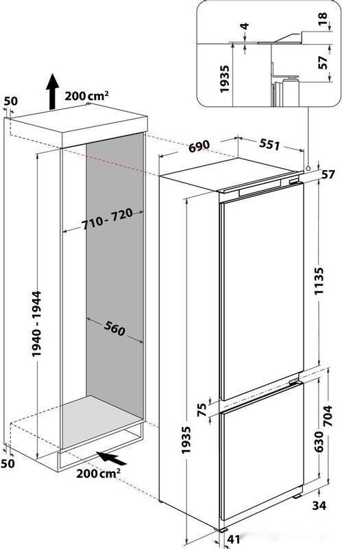 Холодильник Whirlpool WH SP70 T241 P