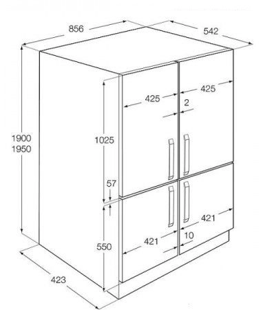 Многодверный холодильник Zanussi ZBB 47460 DA