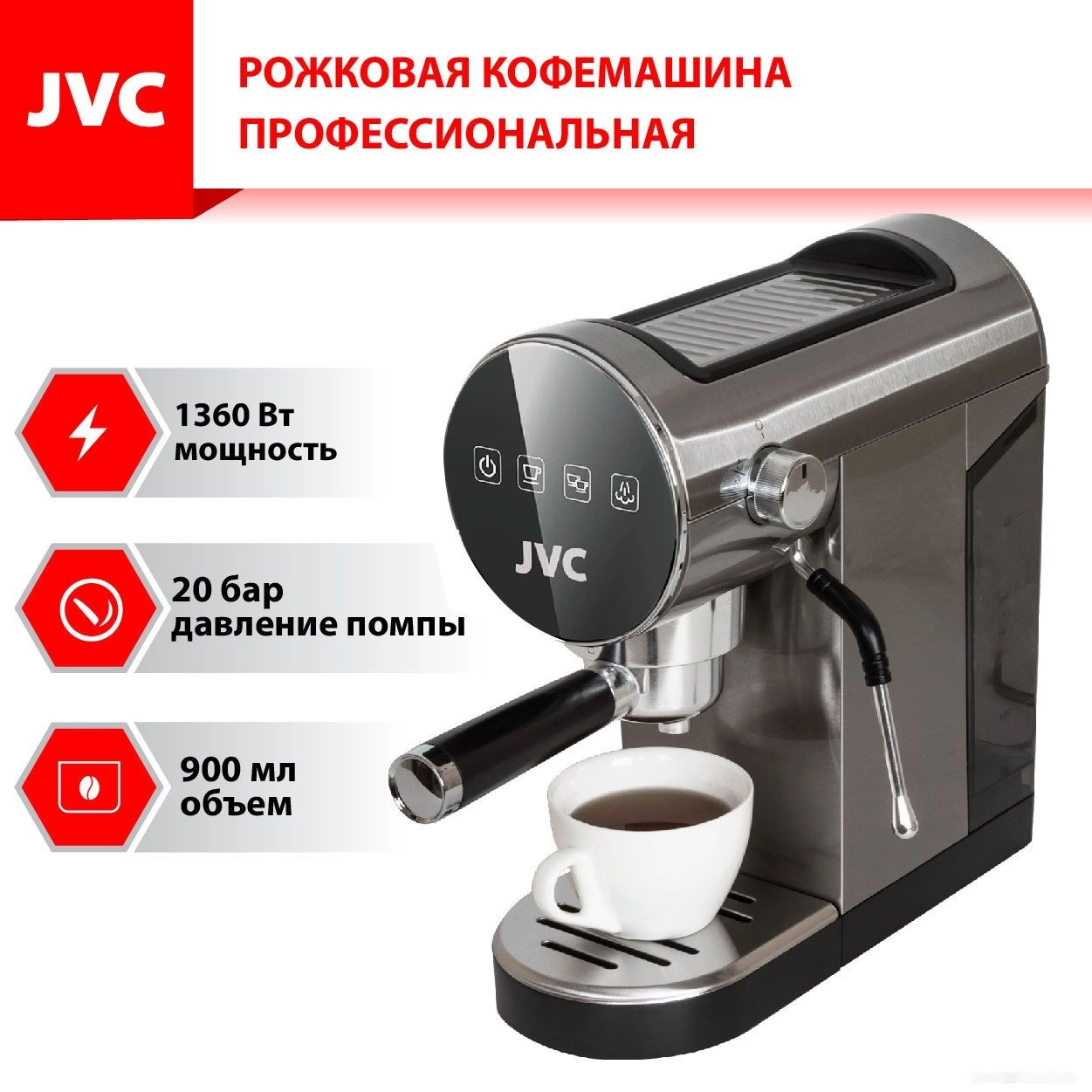 Рожковая кофеварка JVC JK-CF30