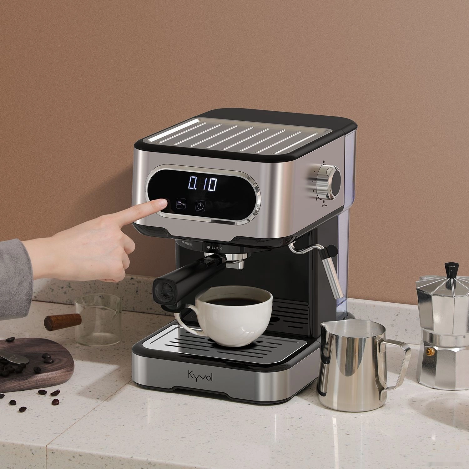 Рожковая бойлерная кофеварка Kyvol Espresso Coffee Machine 02 ECM02 CM-PM150A