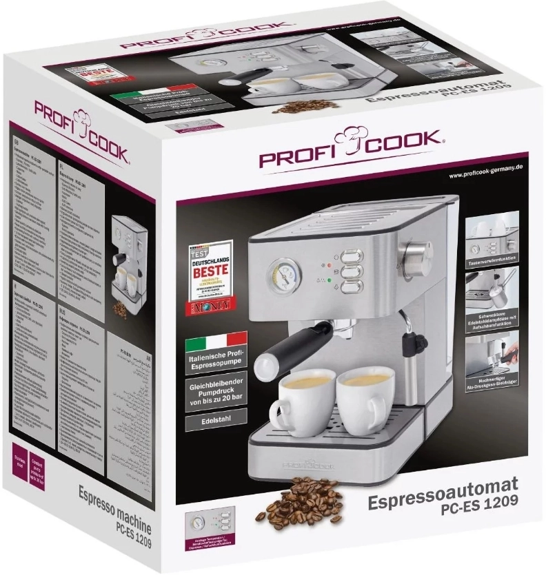 Рожковая помповая кофеварка ProfiCook PC-ES 1209