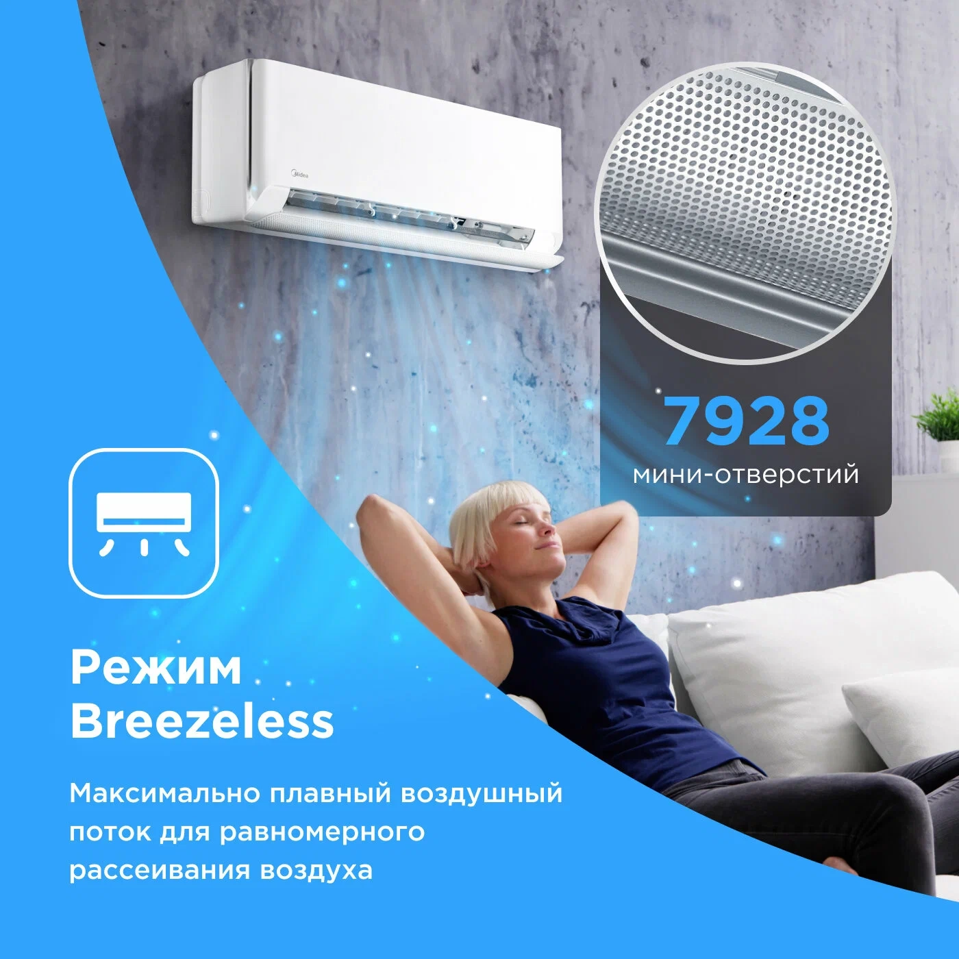 Кондиционер Midea Breezeless E MSFE-09N8D6-I/MSFE-09N8D6-O