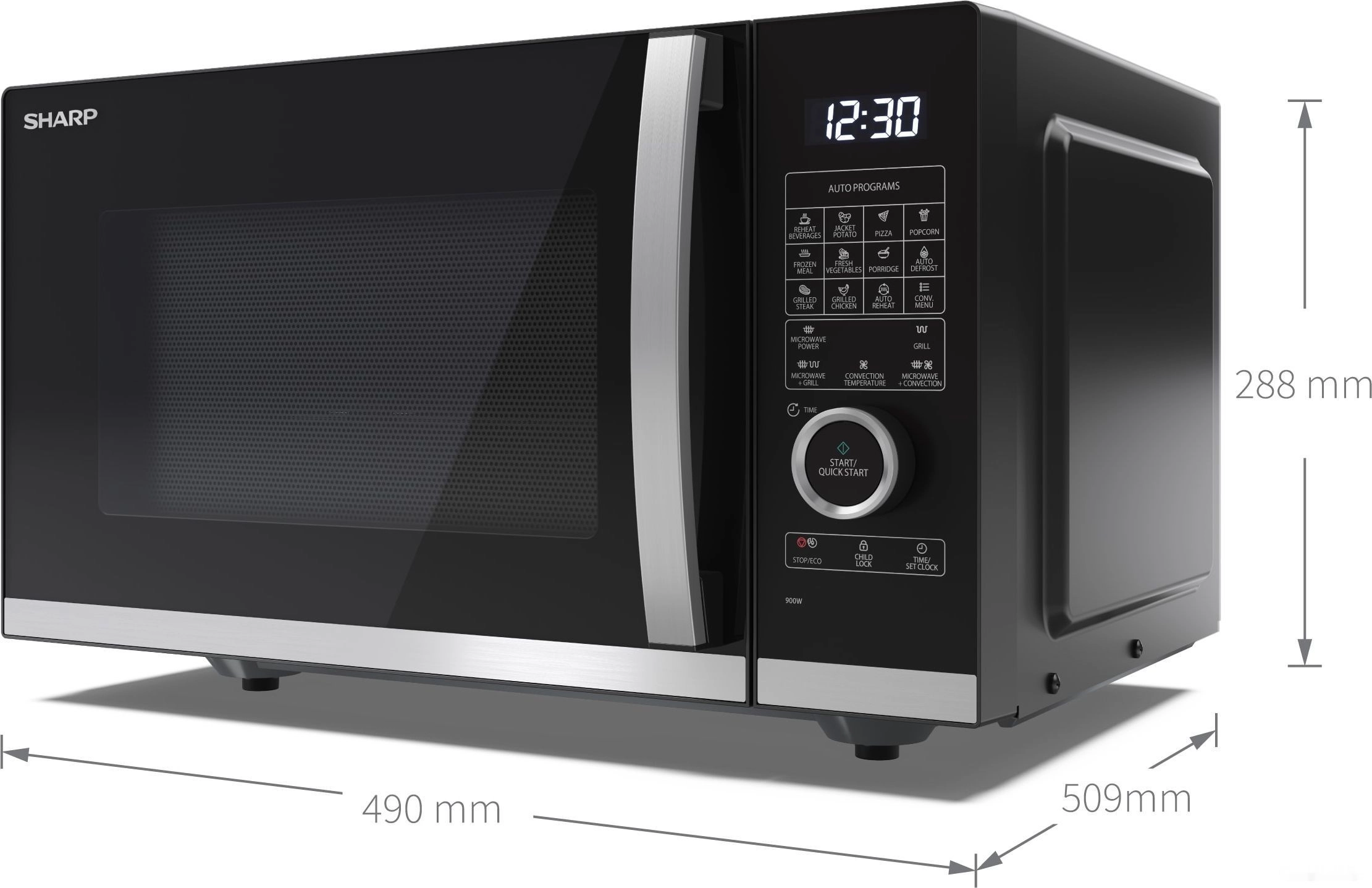 Микроволновая печь Sharp YC-QC254AE-B