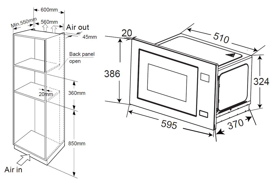 Микроволновая печь Zorg MIO211 S (черный)