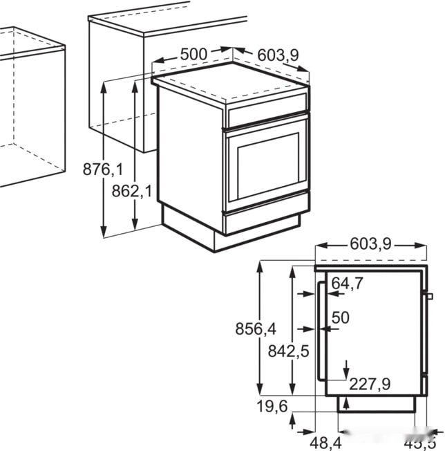 Кухонная плита Electrolux RKG500001W
