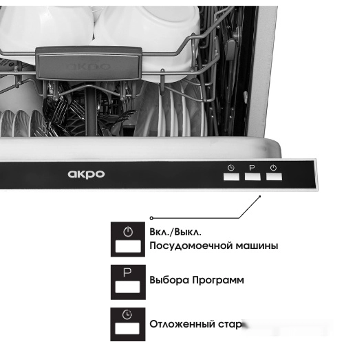 Встраиваемая посудомоечная машина AKPO ZMA45 Series 4