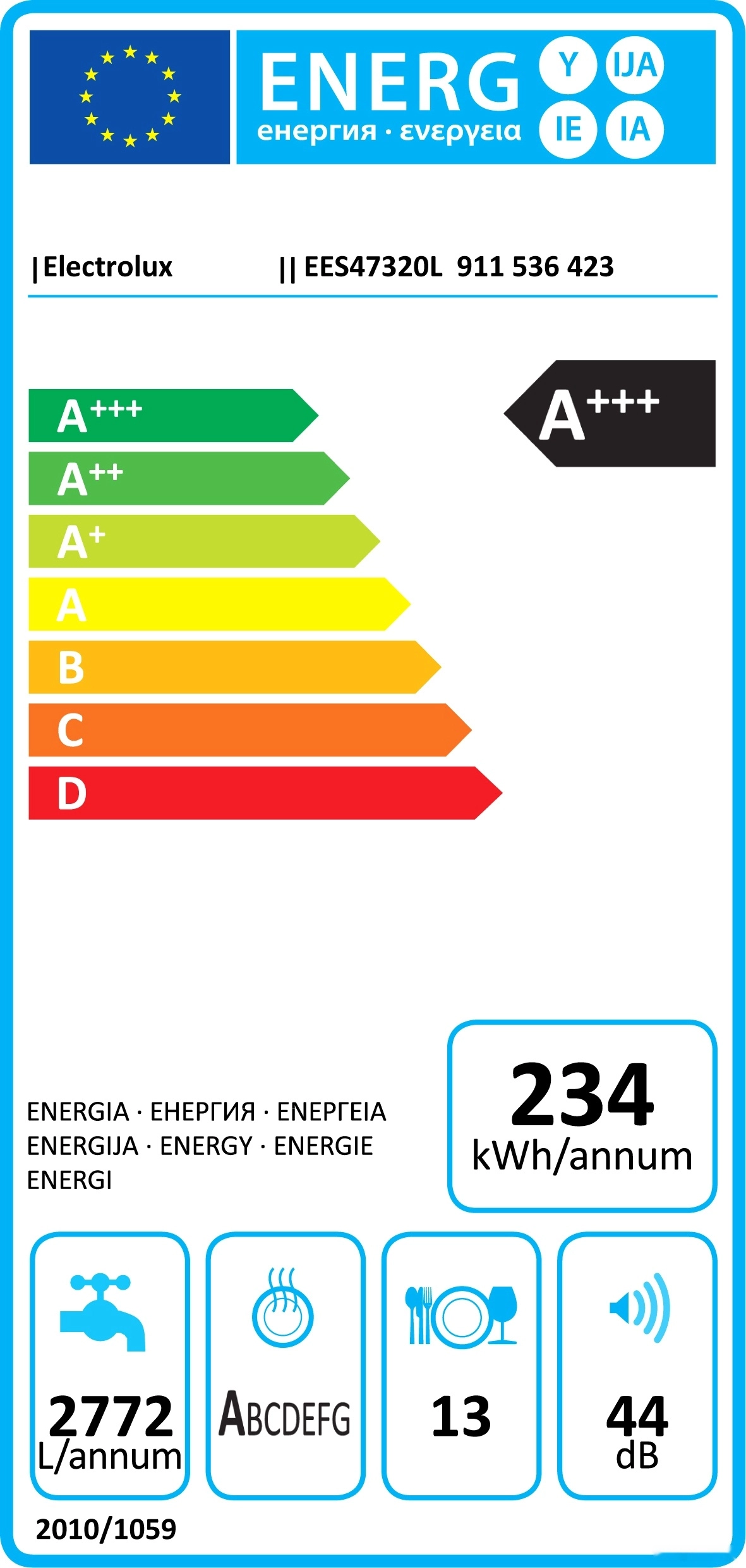 Заказывай посудомоечная машина Electrolux EES47320L смотри отзывы