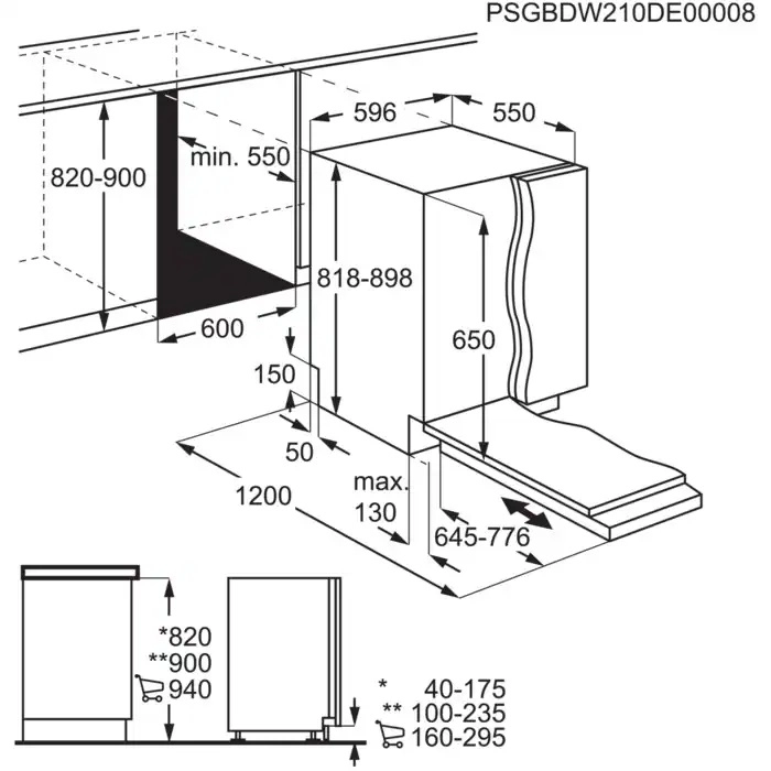 Встраиваемая посудомоечная машина Electrolux GlassCare 700 EEG47300L