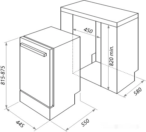 Посудомоечная машина HOMSair DW47M