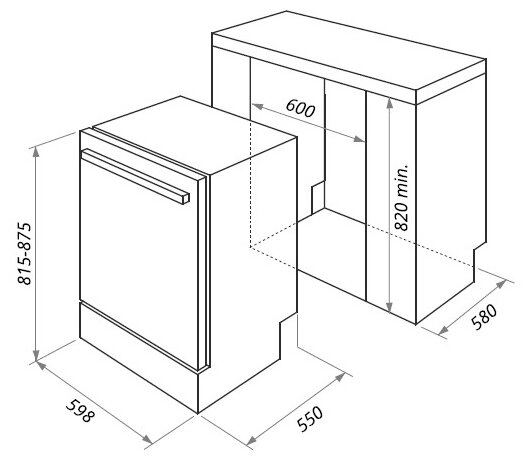 Посудомоечная машина HOMSair DW64E