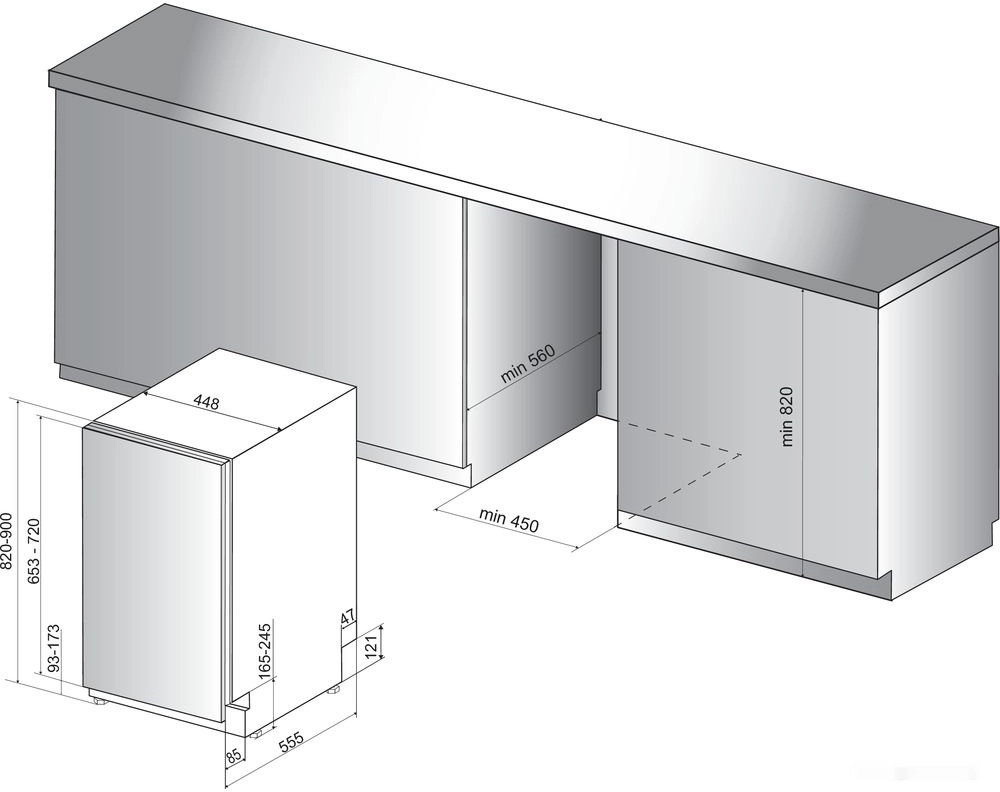 Посудомоечная машина Hotpoint-Ariston HSIO 3T235 WCE