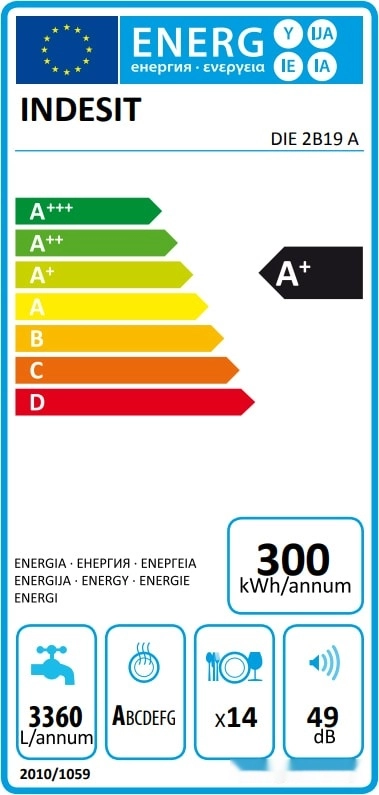 Посудомоечная машина Indesit DIE 2B19 A