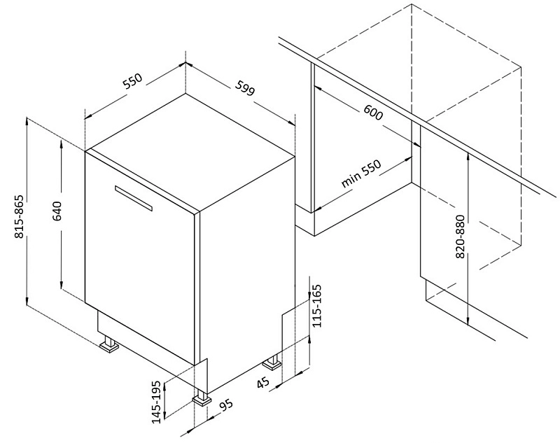 Посудомоечная машина Korting KDI 60140