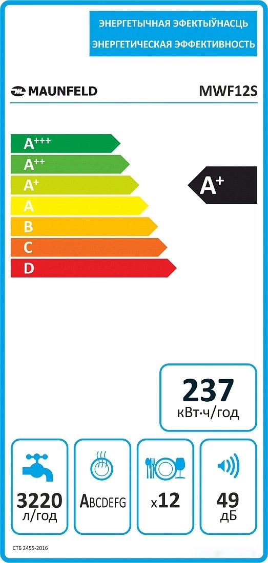 Посудомоечная машина Maunfeld MWF12S