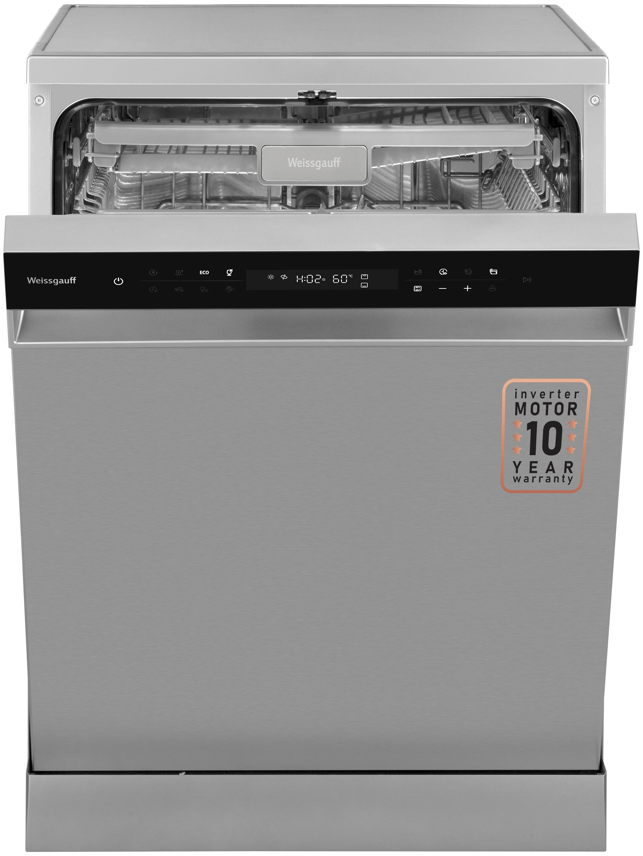 Посудомоечная машина Weissgauff DW 6138 Inverter Touch Inox