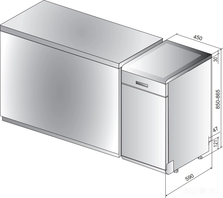 Посудомоечная машина Whirlpool WSFO 3O23 PF