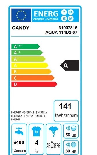 Стиральная машина Candy AQUA 114D2-07