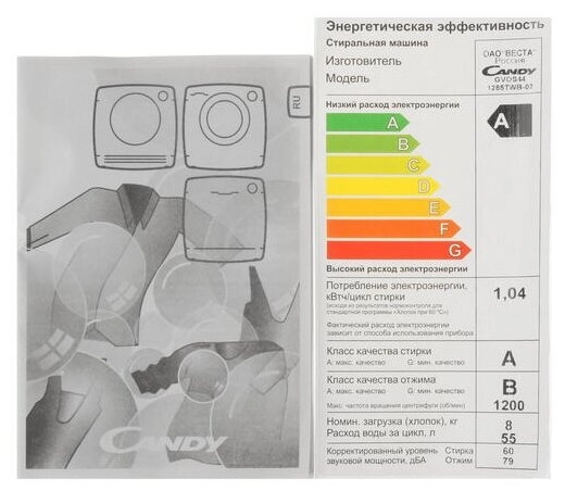 Стиральная машина Candy GVOS441285TWB-07