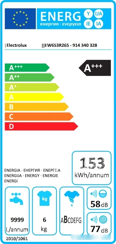 Стиральная машина Electrolux EW6S3R26S