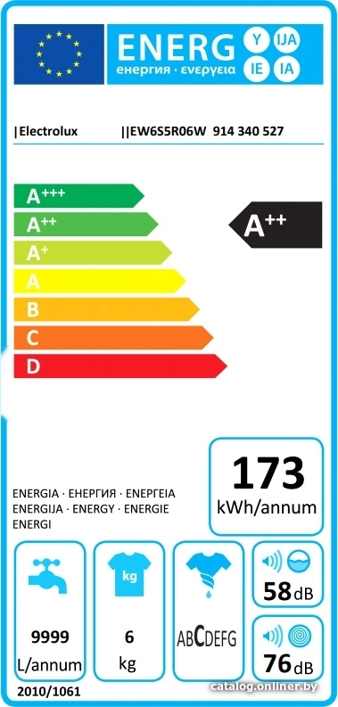 Стиральная машина Electrolux EW6S5R06W